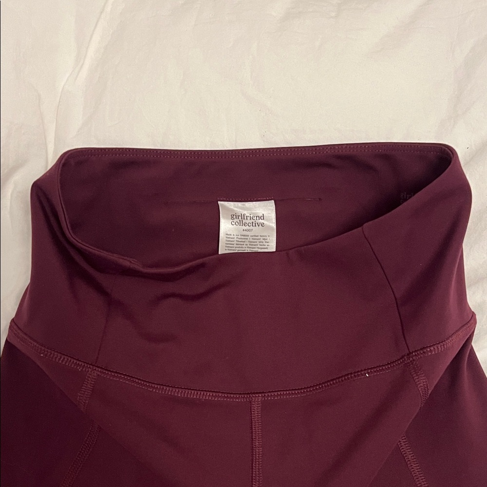 Girlfriend Collective Burgundy Leggings